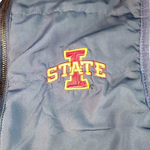 Iowa State Cyclones Reversible Sherpa Lined Puffer Vest Gray/ Red Embroidered M? - Picture 5 of 8